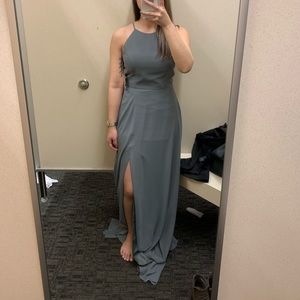 Jenny Yoo Kayla A-Line Halter Gown